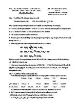 Đề thi đề xuất môn Hóa học Lớp 11 - Trường THPT chuyên Bắc Kạn